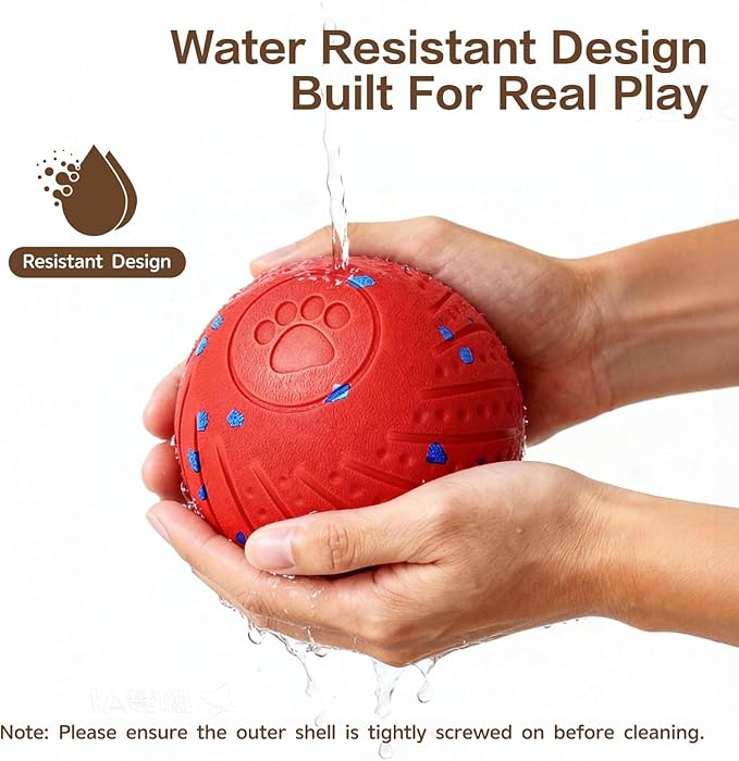 SUJF Interactive Dog Ball, Smart Interactive Dog Toys for Medium and Large Dogs, Automatic Moving, Bouncing, and Rotating Pet Balls with E-TPU Material, IP54 Waterproof Dog Toy to Keep Them Busy