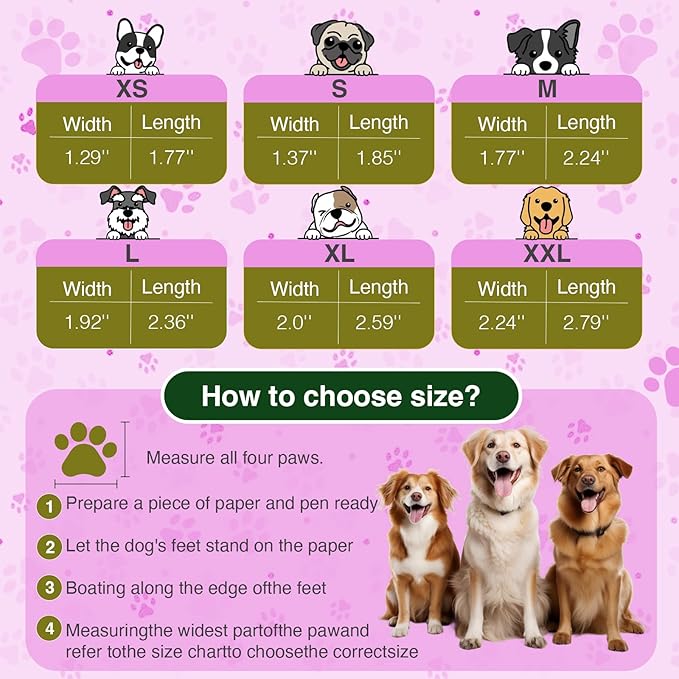 Dog Shoes for Hot Pavement and Snow – Waterproof, Non-Slip, Breathable Booties with Adjustable Straps for Small, Medium & Large Dogs (Purple, XS)