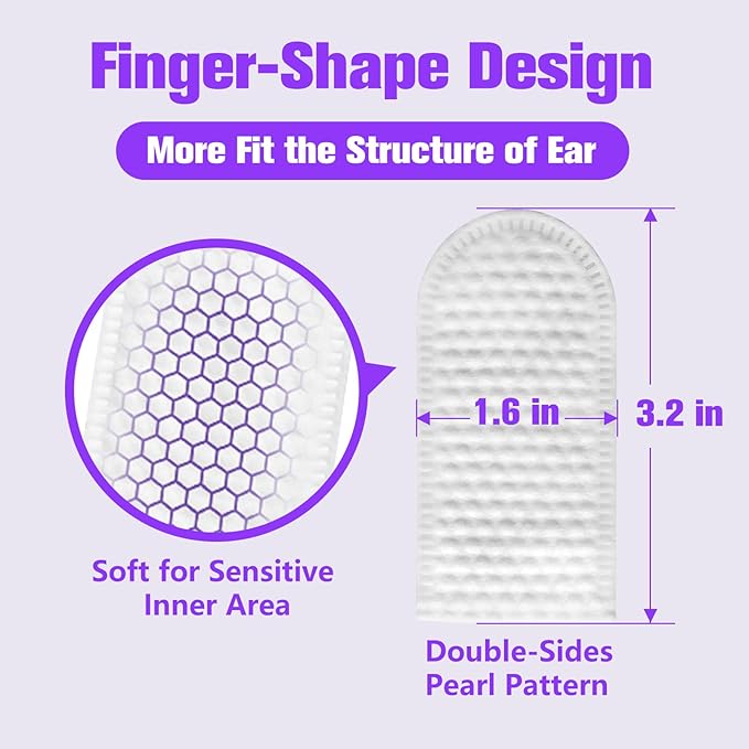 Dog Ear Finger Wipes,Gently Remove Ear Wax & Dirt,Relieve Ear Itching. All Natural Ingredients Dog Ear Wipes.Safe & Gentle Ear Wipes for Dog & Cat - 50 Count