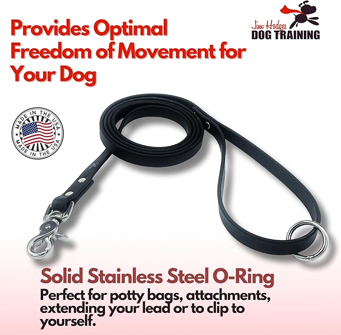 Gummy K9 Biothane Dog Leash, Professional Training Lead, Stainless Steel, New Advanced Safety Clasp, Weatherproof, Waterproof, Long Lasting, 6 Ft (1/2 Pink), Small, Medium, Large Dogs, Made in USA