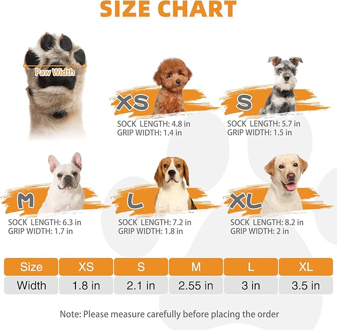 KOOLTAIL Anti Slip Dog Socks Booties to Prevent Licking Paws Scratching, Pet Boots&Paw Protector for Hardwood Floors, Dog Shoes for Winter, Traction Control Grip Socks for Small Medium Large Dogs XL