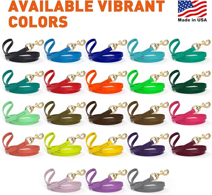 Viper K9 Biothane Working Dog Leash Waterproof Lead for Tracking Training Schutzhund Dog Sport & Search - Odor-Proof Long Line with Solid Brass Snap for Puppy Medium and Large 3/4" x 6ft Black