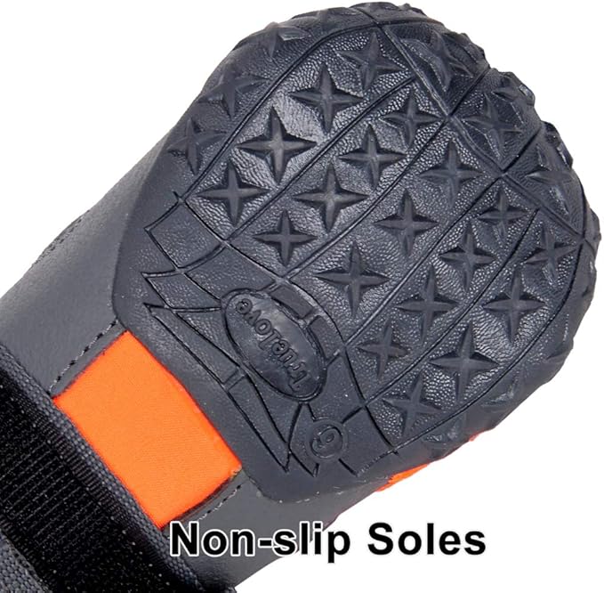 MOKCCI Truelove Dog Boots,Waterproof Pet Shoes with Reflective Straps for Paw Protectors Small Medium Large Dog Summer Winter Snow Outdoor Walking