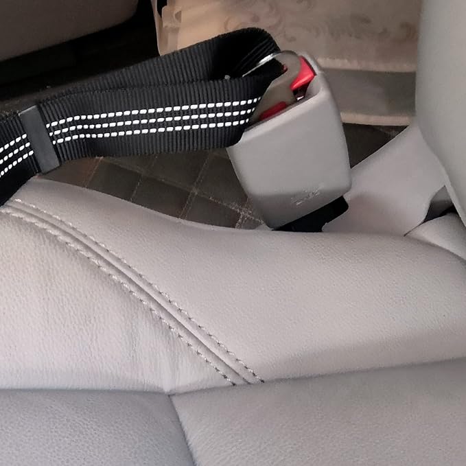 Yiaizhuo 2 Dog Car Harness Seatbelt Seat Belt Leash Travel Accessories Bungee Anti Shock Pet Cat Adjustable Lead Clip Safety Seats Belts Grey