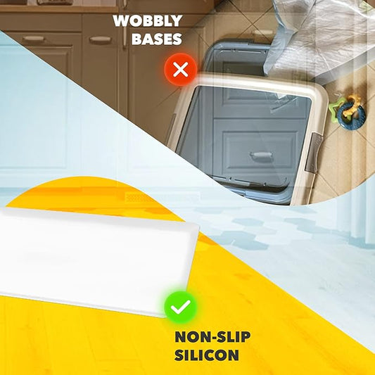 TidyFriend 2 Pack Dog Pee Pad Holder Tray - Fits Up to 24” x 24” Pee Pad Holder for Dogs - Stable Grip, Raised Edges, Quick-Wipe Silicone Surface Dog Pad Holder for Indoor Flooring Protection (White)