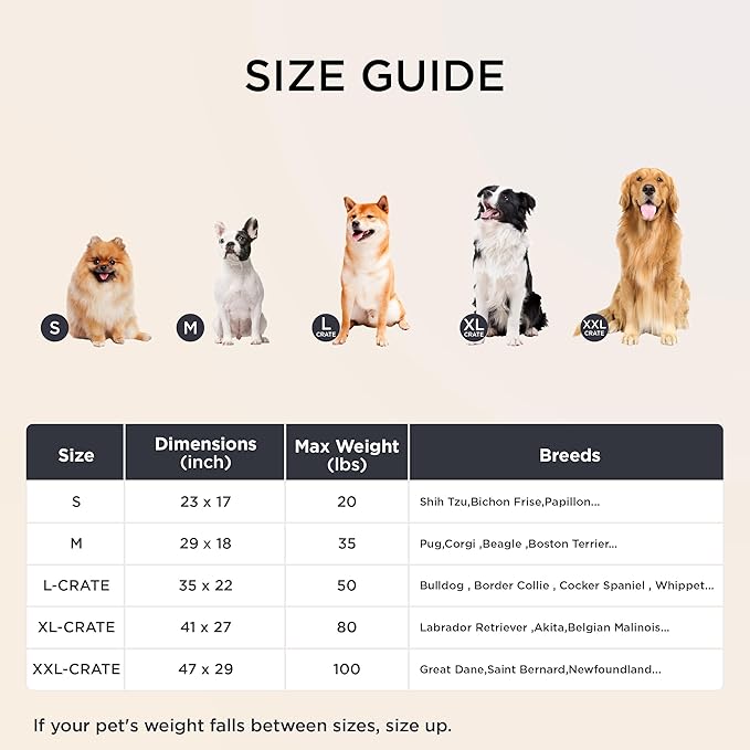 Bedsure Dog Bed Medium Size Dog - Orthopedic Pet Beds with Removable Machine Washable Cover, NOT Waterproof Egg Crate Foam Puppy Pad, Suitable for Pet Up to 35 lbs, 29"x18"
