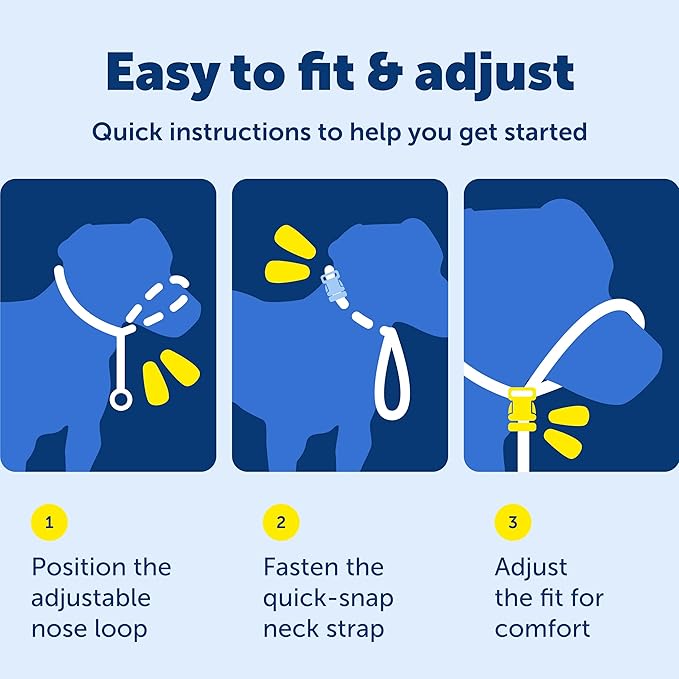 PetSafe Gentle Leader Headcollar No-Pull Dog Collar - Helps Improve Walks - Durable Nylon Construction - Padded Nose Loop - Adjustable Fit - Comfort Walking Halter - Medium, Deep Purple
