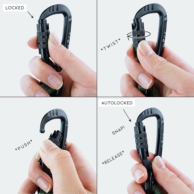 MADE TO ROAM Premium Explorer Leash - Climbing Rope Leash with Autolocking Aviation Aluminum Carabiner - Carolina Blooms, 4ft
