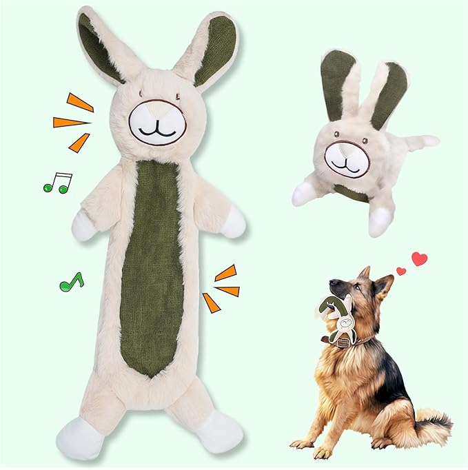 Zrbtk Crinkle Squeaky Dog Toys for Aggressive Chewers, Less Stuffed Dog Toy to Keep Them Busy, Plush Interactive Pet Toys for Dogs, Tough Chew Toys for Small Medium Large Dogs