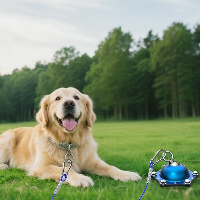 TOPKNOT Dog Tie Out Cable and Stake,(up to 200lbs) 360°Swivel Dog Run- No Tangle,with 20FT Heavy Duty Tie Out Cable for Dogs,Runner for Yard,Ideal for Outdoor Camping