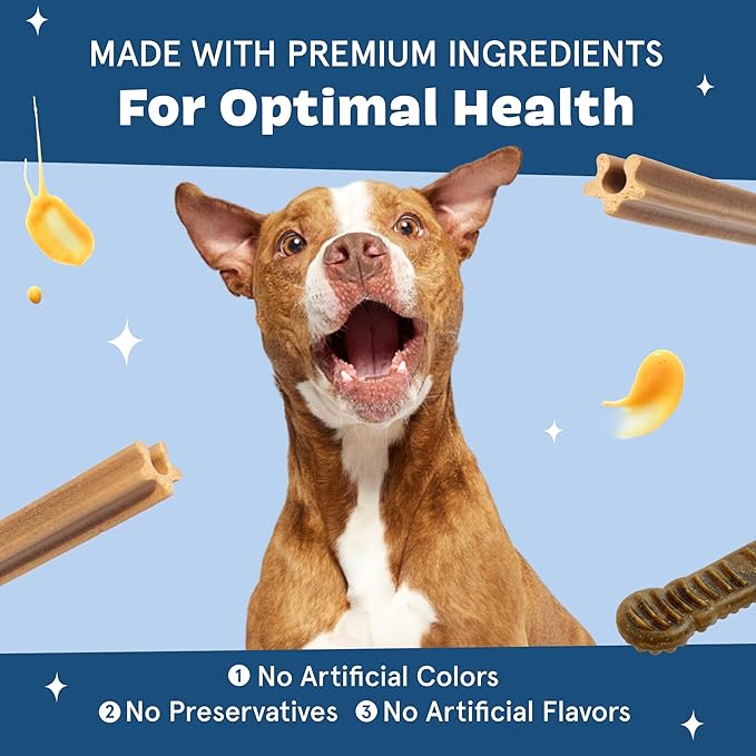 Barkbox Bright Original Dog Dental Kit, 30 Teeth Cleaning Chew Sticks & Toothpaste, Large Breeds