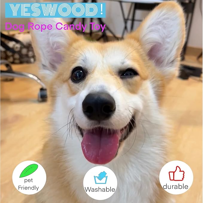 YESWOOD! Small Dog Ropes for Aggressive Chewers Puppy Chew Toys Small Soft Rope for Teething Tug of War Dog Toy Small Breed Rope Candy for Small and Medium Dogs 0-80 Pounds（4-Pack）