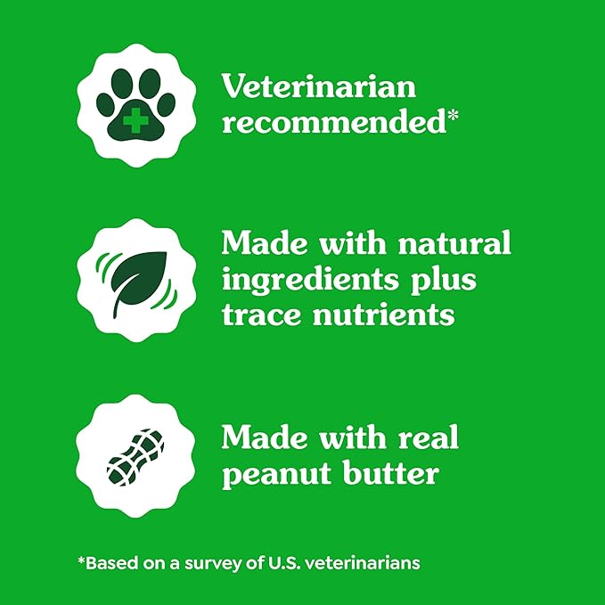 Greenies Pill Pockets, Small Size Dog Treats, Peanut Butter Flavor, 3.2 oz. Pouch