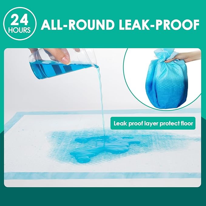 JollyMate 28"x34" Dog Pee Pads Extra Large, 30 Pack X-Large Super Absorbent Pet Pee Pads with Adhesive Tabs, 6 Layers Thick Leak-Proof Potty Pads for Dogs and Puppies