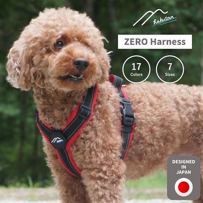 [白山:Hakusan] Zero Dog Harness Basic Type, Safe - No chocking/Hard to Disconnect, Great fit - Easy Put on and Off/Adjustable, Reflector, XS - Small & Medium Dog, Two-Tone Lime x Yellow