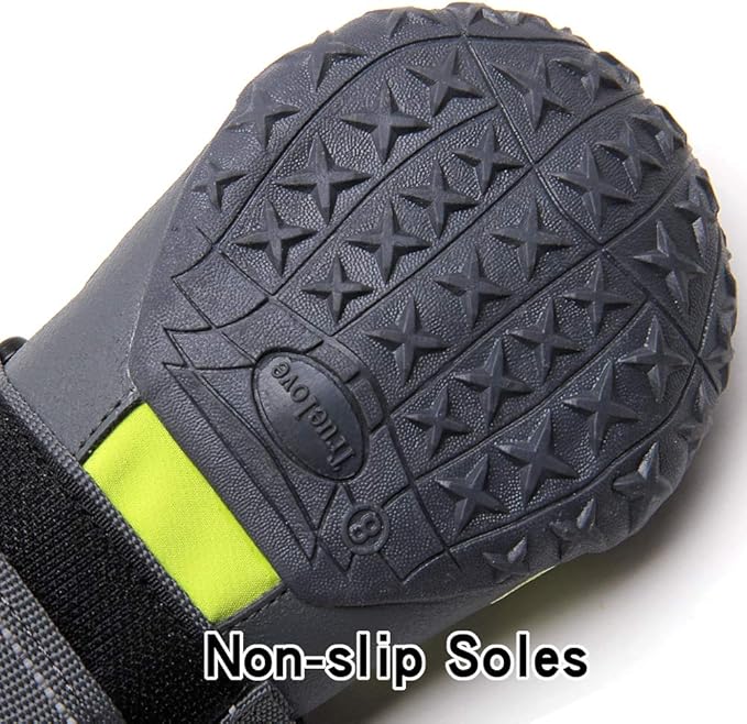 MOKCCI Truelove Dog Boots,Waterproof Pet Shoes with Reflective Straps for Paw Protectors Small Medium Large Dog Summer Winter Snow Outdoor Walking