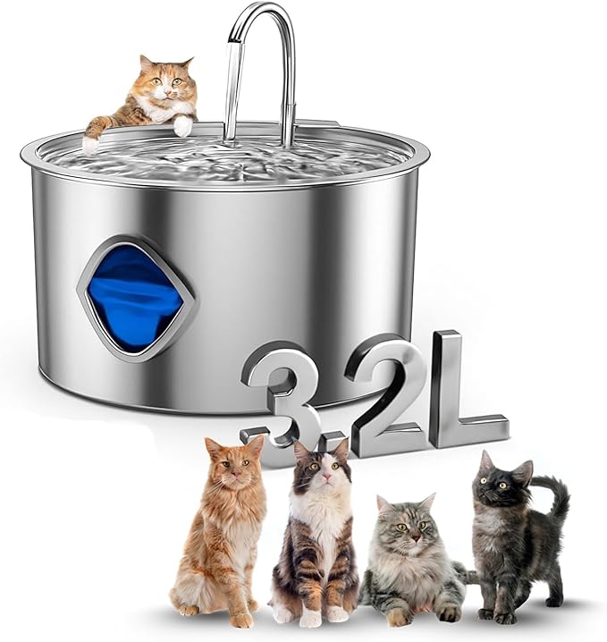 Vetiflow Water Bowl, Vetiflow Triple-Defense PRO Technology Water Bowl for Cat and Dog