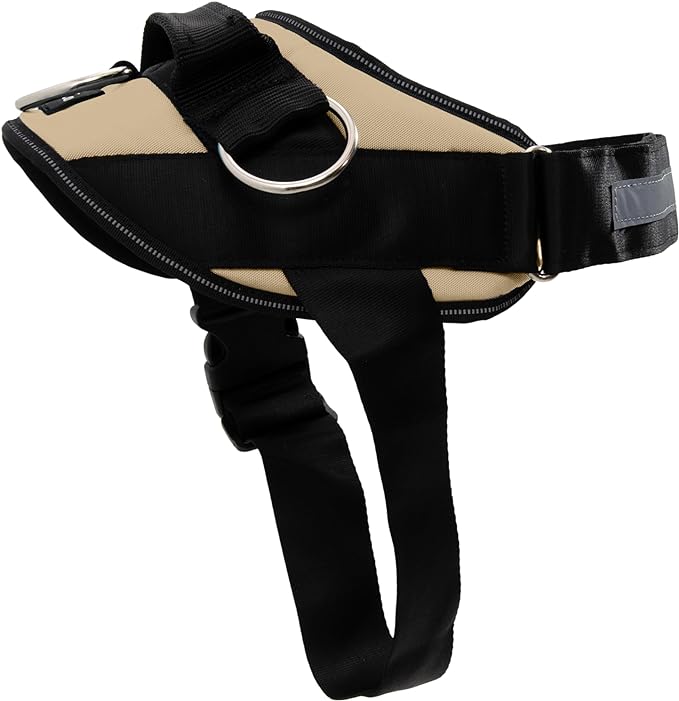 ShawnCo Essential Dog Harness, No-Pull Pet Vest with 3 Leash Clips, No Choke, Reflective, Adjustable and Padded, for Easy Walking and Training for Small, Medium and Large Dogs (Driftwood, M)