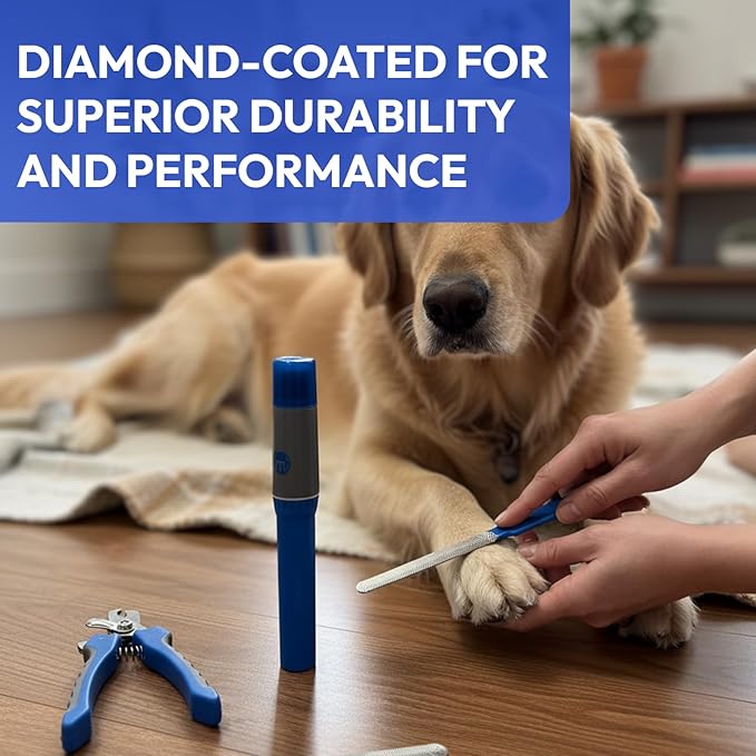 BPG Pet Grooming Tools for Dogs & Cats- 3 Piece Dog Grooming Kit, Pet Nail Care Kit, Nail Grinder, Clippers and File- Precision Trimming Perfect at Home Grooming Set
