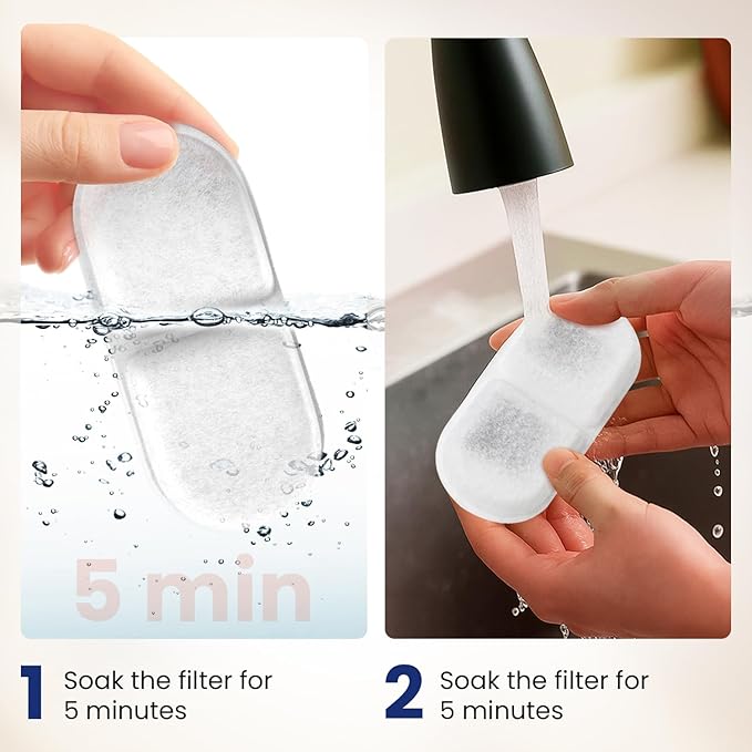 CityFlee Cat Water Fountain Filter Replacement,18 Pcs(6 Carbon+ 6 Sponge+ 6 Cotton) for Pets Automatic Water Dispenser for Dogs, Compatible with 2.2L/3L/3.2L/3.5L/12L Stainless Steel Cat Fountains