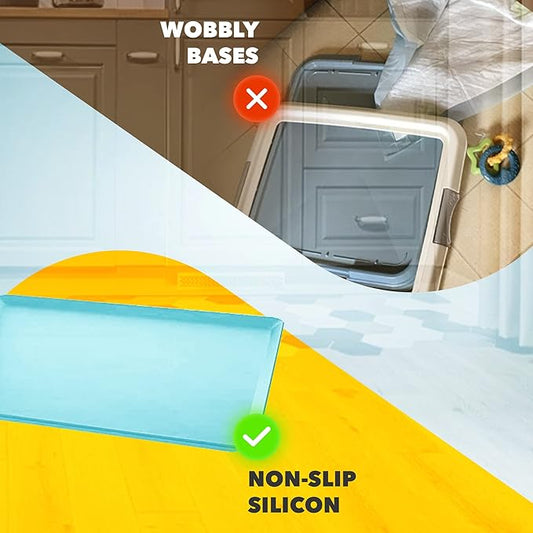 TidyFriend Dog Pee Pad Holder Tray - Fits Up to 24” x 24” Pee Pad Holder for Dogs - Stable Grip, Raised Edges, Quick-Wipe Silicone Surface Dog Pad Holder for Indoor Flooring Protection (Sky Blue)