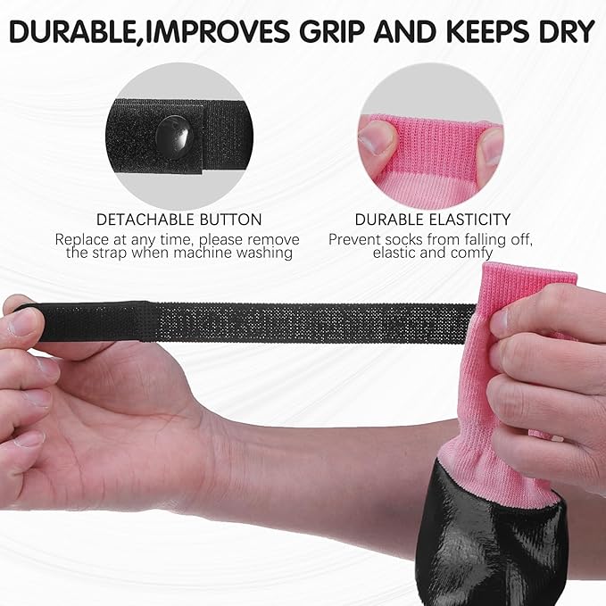 BINGPET Anti-Slip Dog Socks for Hardwood Floors,Injury Prevent Licking Dog Booties,Traction Control Paw Protector Dog Shoes for Hot Pavement with Reflective Straps for Small Medium Large Dogs