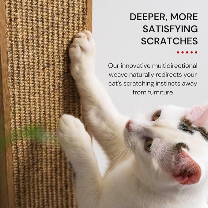 7 Ruby Road Wall Mounted Cat Scratcher - Indoor Vertical Scratching Board for Cats - Scratch Pad Post - Wall Furniture