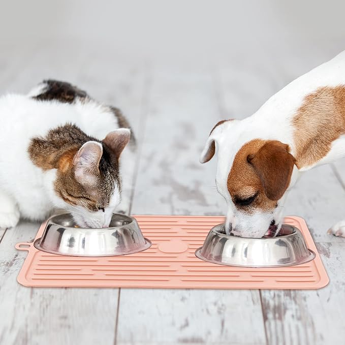 Keep Your Floors Clean with Dahaiwua Pet Food Mat - Dishwasher Safe, Food-Grade Safe for Dogs and Cats Mat for Prevent Food and Water