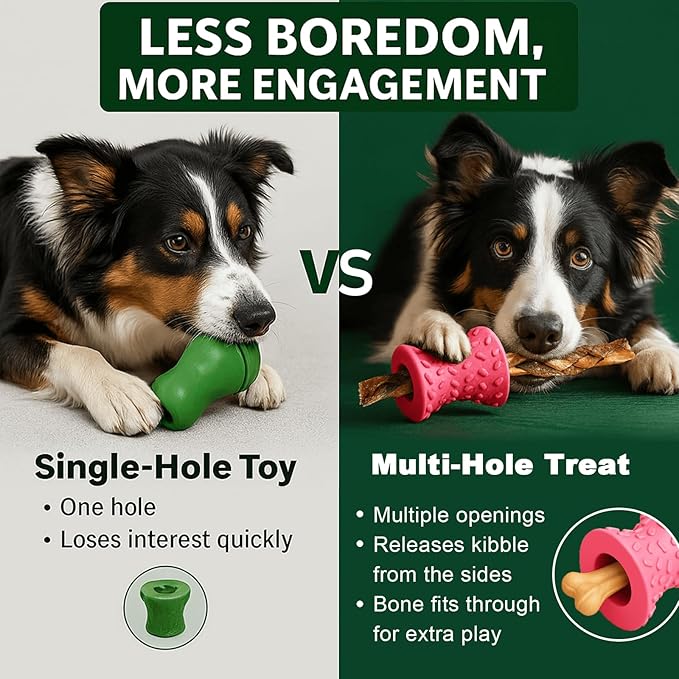 Dog Puzzle Toys, Treat-Dispensing Puzzle Ball – Interactive Rubber Dog Toy for Small & Medium Dogs, Rolling Reward Game for Training & Slow Feeding