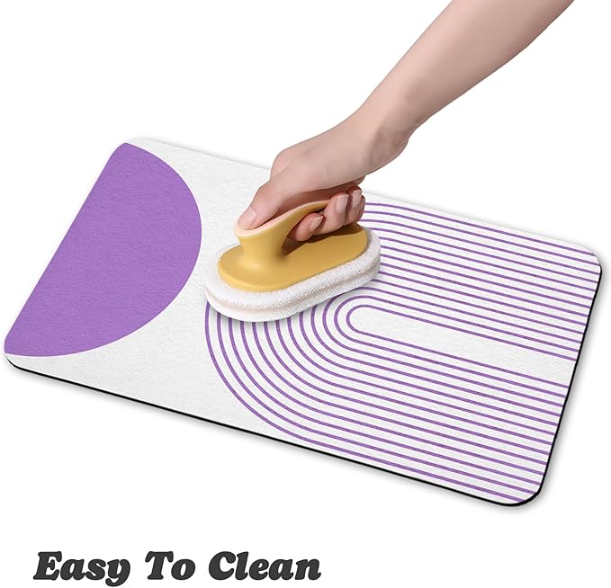 Dog Food Mats for Floors Waterproof, Cat Water Bowl Mats Pet Feeding Absorbent Mat Placemats for Food and Water Bohemia 12 * 20 inch