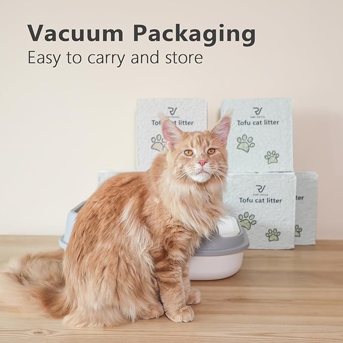 Tofu Cat Litter - Strong Clumping, Ultra Absorbent, Odor Control, Flushable, Low Tracking, Low Dust Tofu Litter Pellets 2 Packs/12LB (Green Tea)