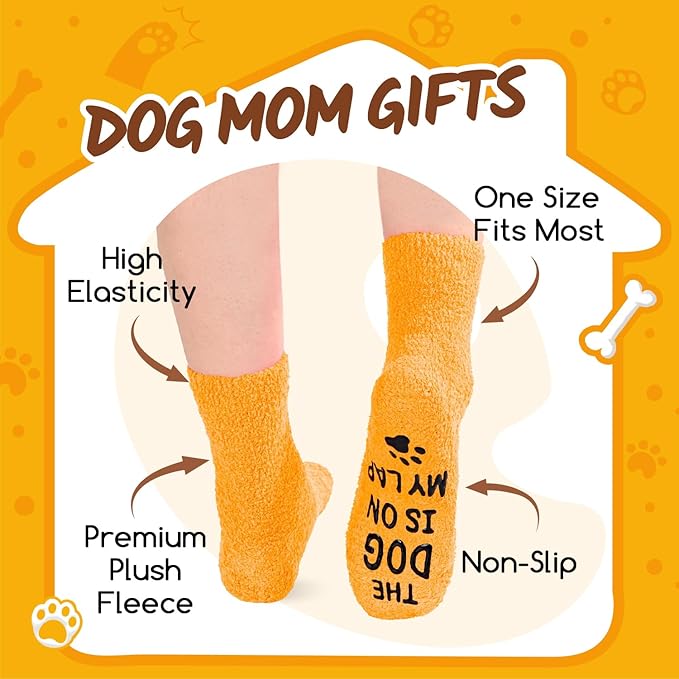 HAPPYPOP Dog Socks for Mom Dad - Dog Lovers Gifts for Women Men, Pet Lover Christmas Gifts