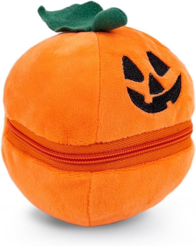 Plushland Halloween Zip-Up Pumpkin Stuffed Animal Plush Toys,Hideaway Spooky Black Cat Bat Ghost Capybara Plush Halloween Toy for Festive Decorations & Fun Surprises 6 Inches (Capybara)