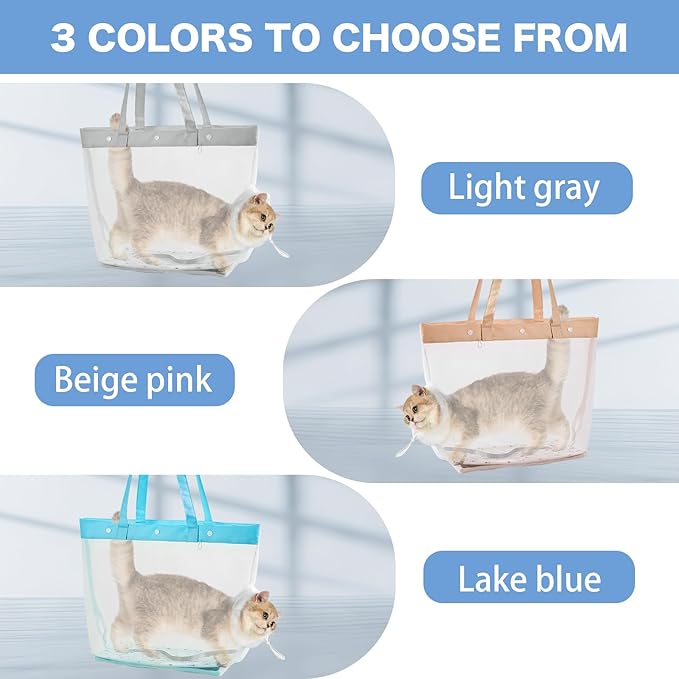 Cat Bag Cat Carrier Soft Cats Carrier, Pet Carriers for Walking with Feet Exposed, Ventilation Openings That Allow the Head and Tail to Protrude, For Kittens and Puppies Weighing up to 10 Pounds Beige