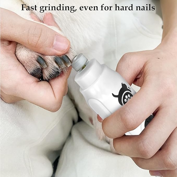 cat Nail Grinders & Clipper, Dog Grinder Clippers Trimmers, for Dogs Electric Best Indoor Cats Painless Claw Care Nails with Guard Light, Quiet Grooming led pet Cutter, Small Rechargeable