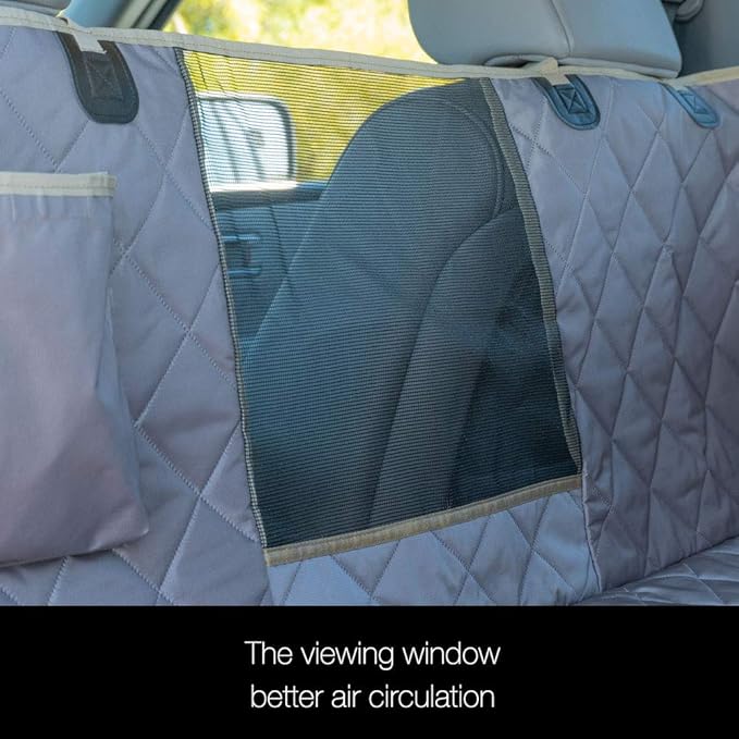 iBuddy Dog Seat Cover for SUV and Small Truck, Waterproof Car Hammock Heavy Duty Back Seat Cover for Dog with Mesh Window Durable Scratchproof Pet Car Seat Protector for Rav4 CR-V Jeeps