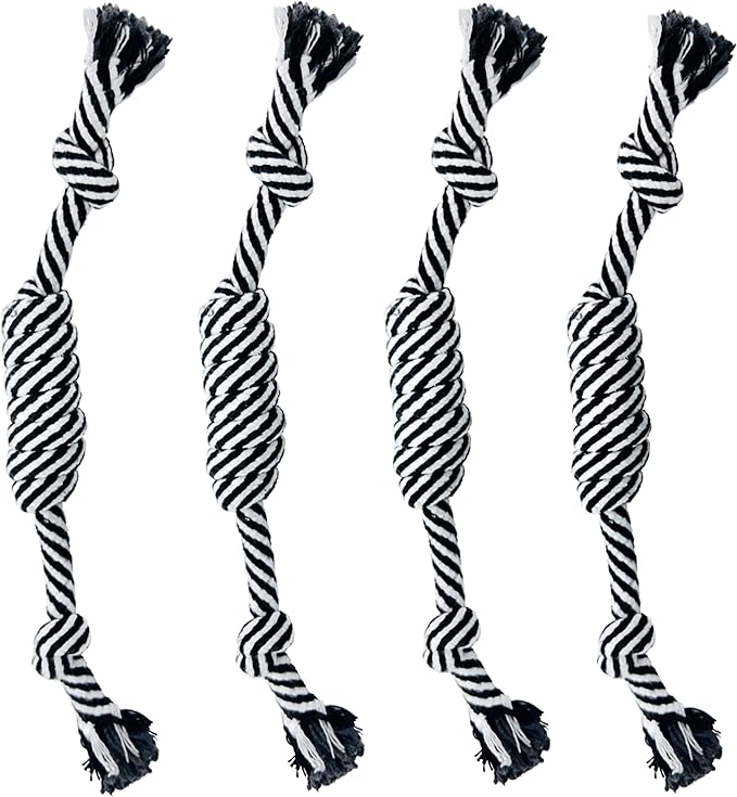 YESWOOD! Small Dog Ropes for Aggressive Chewers Puppy Chew Toys Small Soft Rope for Teething Tug of War Dog Toy Small Breed Rope Candy for Small and Medium Dogs 0-80 Pounds（4-Pack）