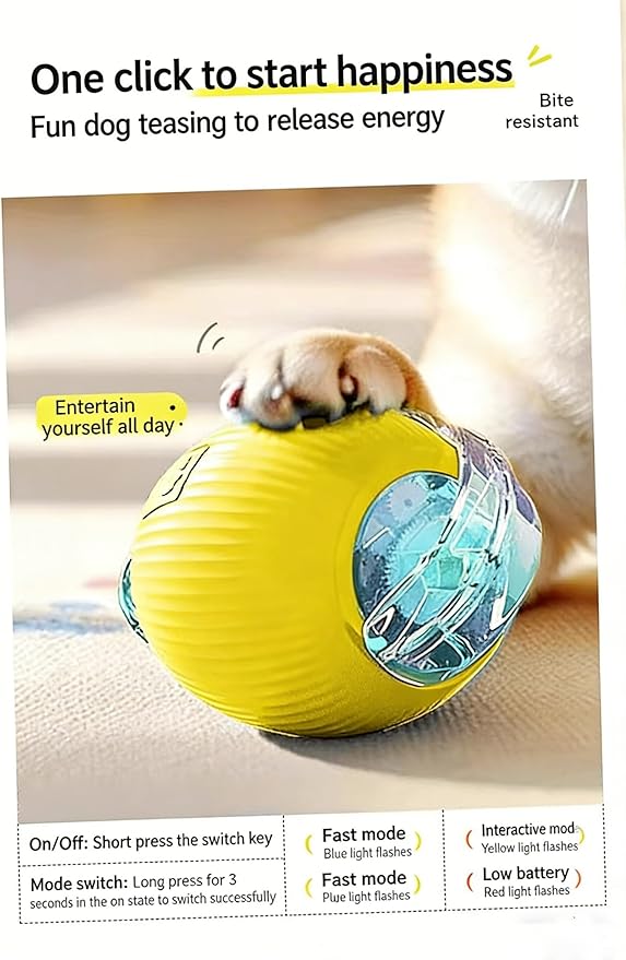 RightBliss W2026's Must-Have Pet Toy! This Automatic Ball Rolls 360° on Carpets, triggering Your pet's Natural Chase Instincts for Hours of Active Fun. The Ultimate Boredom Buster!(Mix-3pcs)