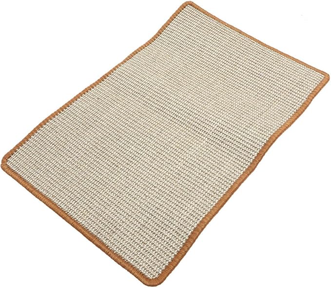 Natural Sisal Cat Scratching Mat Horizontal Floor Pad Kitten Scratcher Protects Furniture for Indoor Cats Carpet Rug