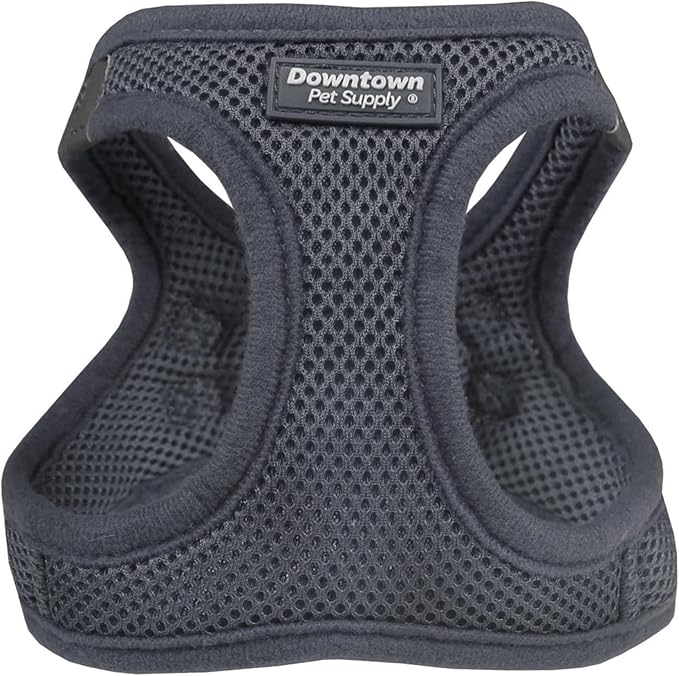 Downtown Pet Supply Step-in Dog Harness – No Pull, Adjustable Padded Mesh with Reflective Trim, Secure Buckle Strap – Comfortable & Breathable Small Dog Harness, X-Small, Charcoal