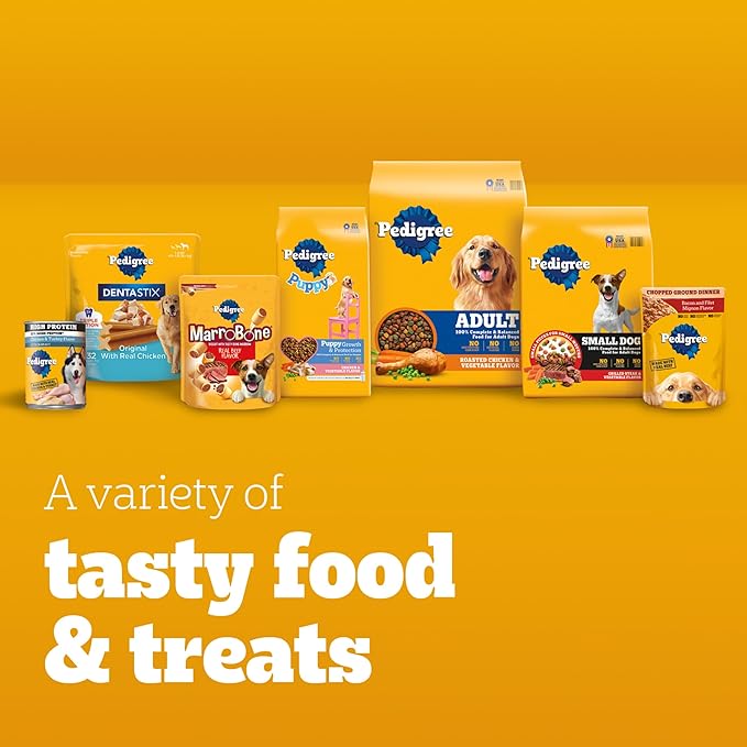 Pedigree Twisty Chews Small Long-Lasting Dog Treats Chicken & Beef Flavor, 9.17 oz. Pouch (10 Count, Pack of 5)