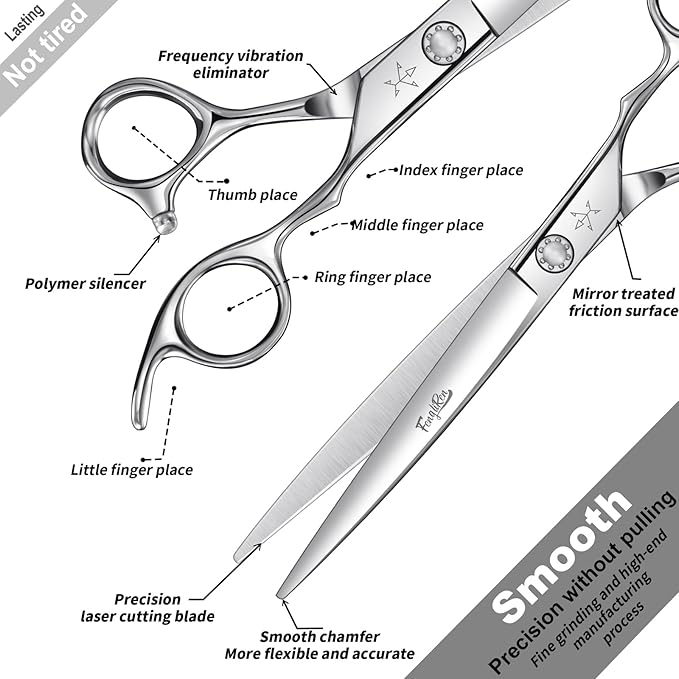 High-end Professional Dog Grooming Scissors Pet Grooming Shears 7.5 Inches Extremely Very Sharp Made Of Stainless Steel Alloy By Hand For Dog Cat Groomer