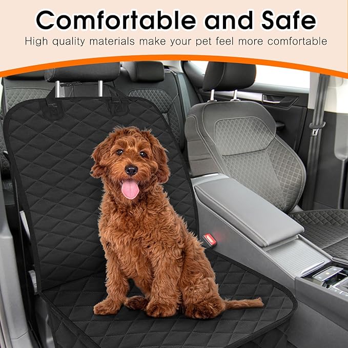 NECKORY 2 Pack Front Dog Seat Cover, Waterproof Car Seat Covers for Dogs Nonslip Scratch-Proof Dog Seat Cover Front Seat Cover for SUV, Sedans,Trucks,Cars - S, Black