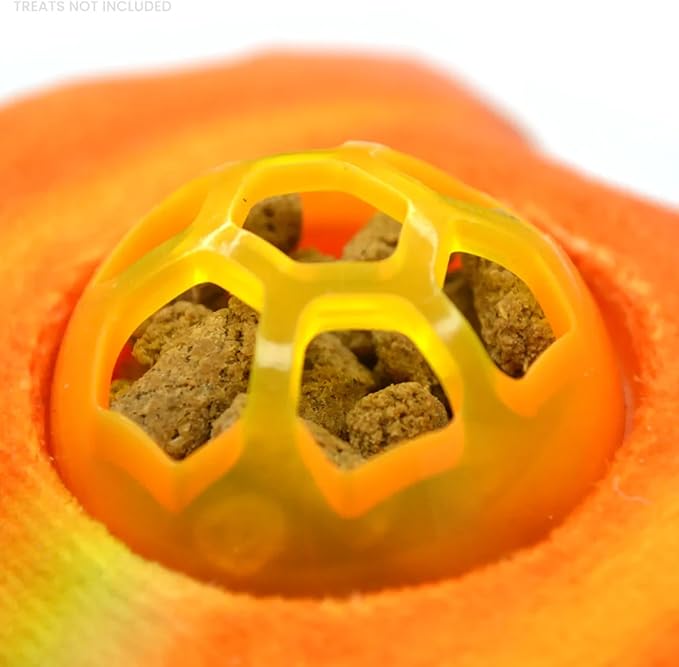 Meowijuana Knock N' Nibble Pumpkin | Refillable Treat Dispensing Cat Toy | Promotes Play and Cat Health | Interactive Puzzle Toy for Felines