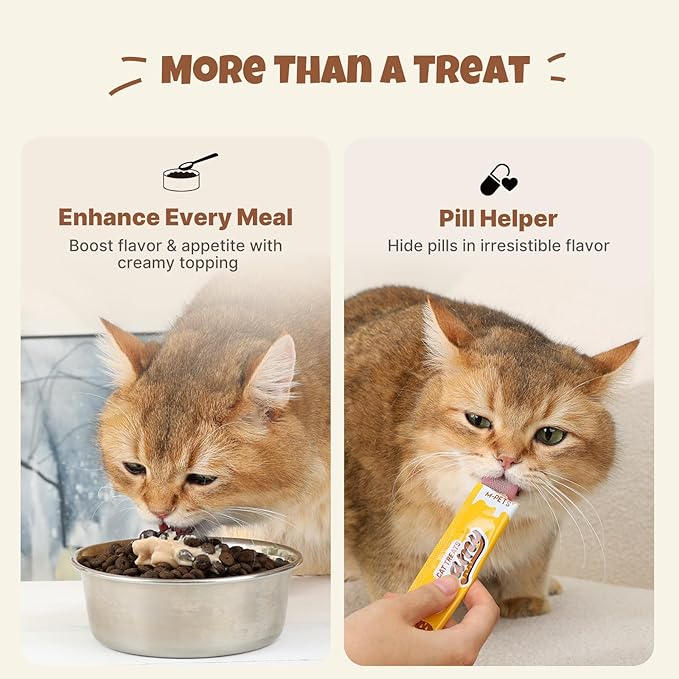 M-PETS Rich Salmon & Omega-3 Lickable Cat Treat – 20 Tubes of Healthy Squeeze Up Creamy Snacks with Functional Nutrients & Beta-Carotene for Immune, Skin & Coat Support – Grain Free, High Protein