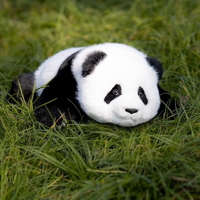 Chongker Weighted Panda Stuffed Animals, Panda Plush for Companion “MengLan”, Handmade Realistic Giant Panda Plush 4 LBS, 18" Lifelike Animals