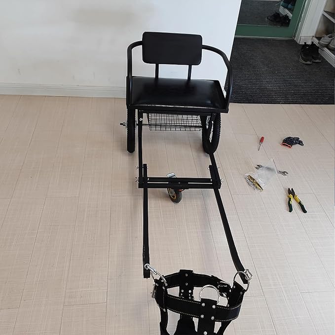 Dog Carts for Dogs to Pull Working Detachable Dogs Pull Carts with Armrests and Pet Harness Dog Trailer for 22lb-132lb Medium/Small/Large Dogs, Load Capacity 100kg(Size:10-40kg/22lb-88lb)