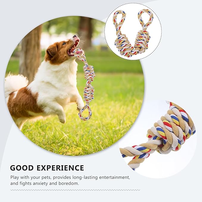 BESPORTBLE Dog Tug Rope for Dogs Interactive Chew Sturdy Knotted Rope Ball for Aggressive Chewers and Puppies