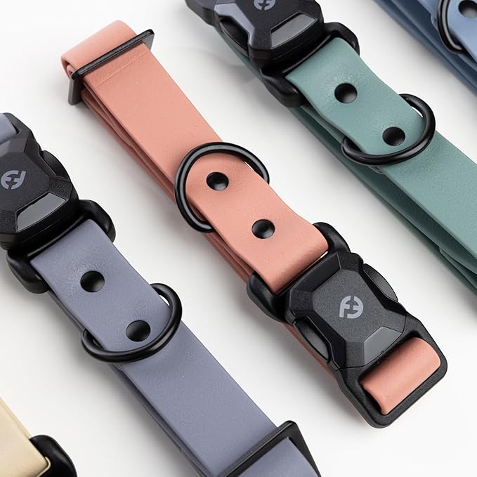 2025 New Edition, Fei & Eve PVC MagEase Dog Collar - Patented Magnetic Buckles | Fur-Safe | 450LB Escape-Proof | Adjustable Fit | Small (Black)