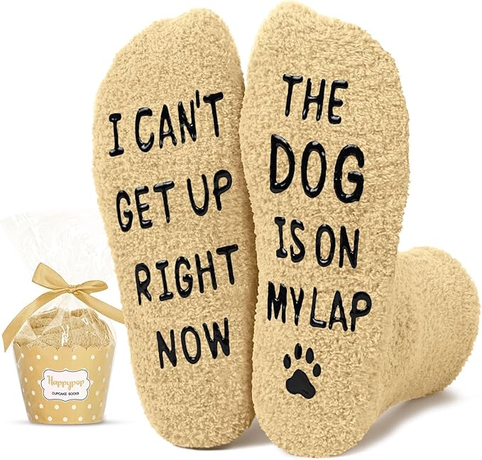 HAPPYPOP Dog Socks for Mom Dad - Dog Lovers Gifts for Women Men, Pet Lover Christmas Gifts